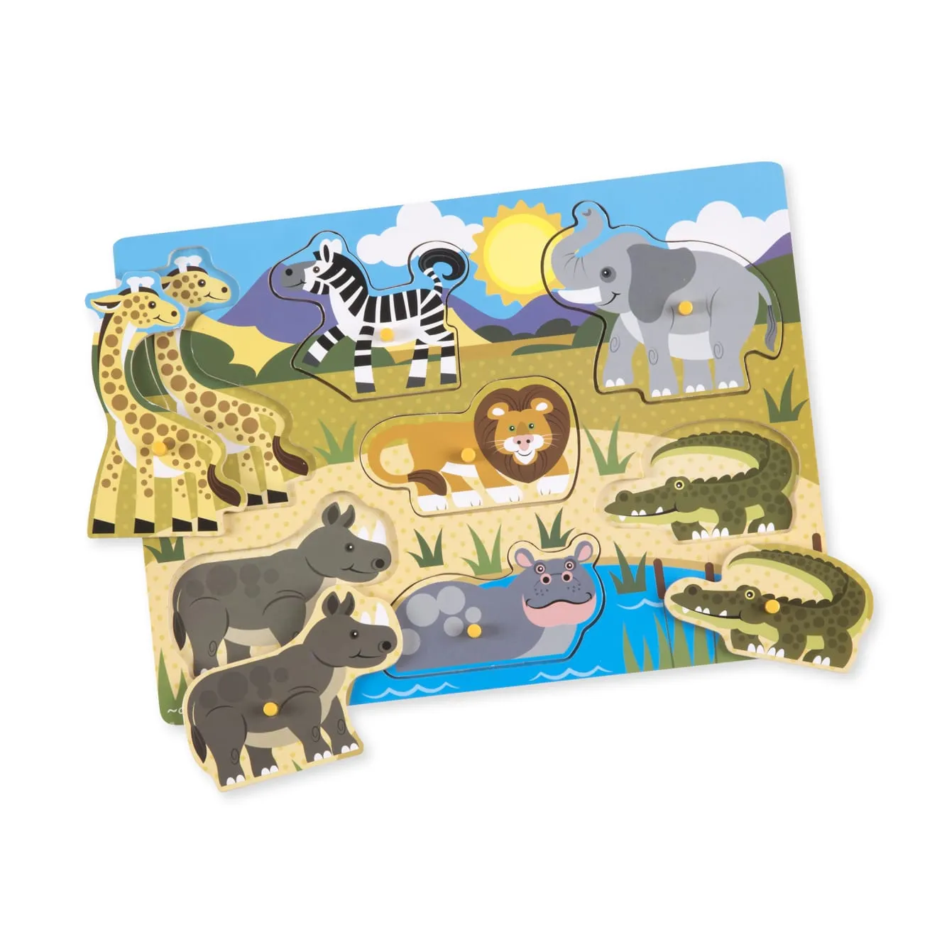 Safari Peg Puzzle - 7 Pieces