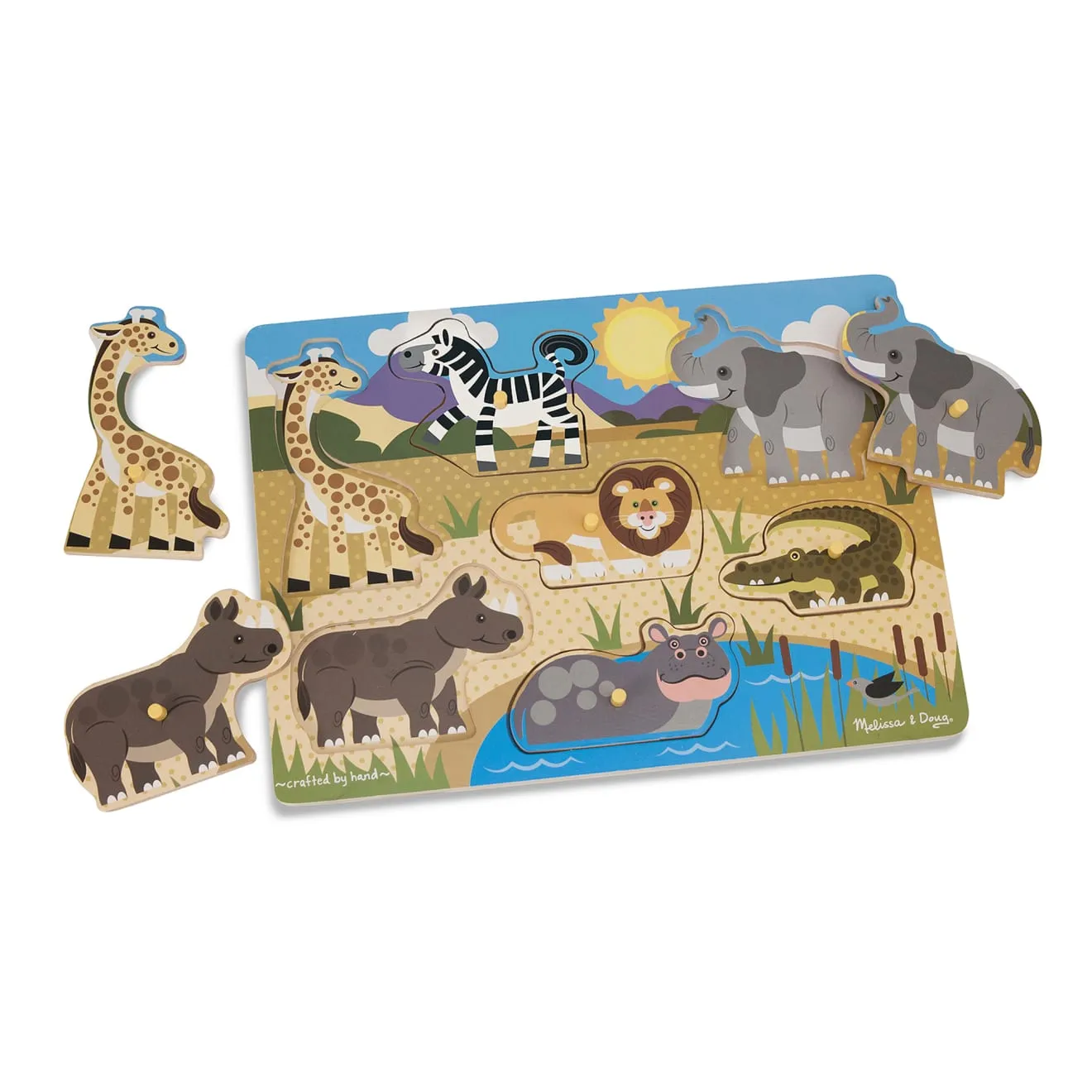 Safari Peg Puzzle - 7 Pieces