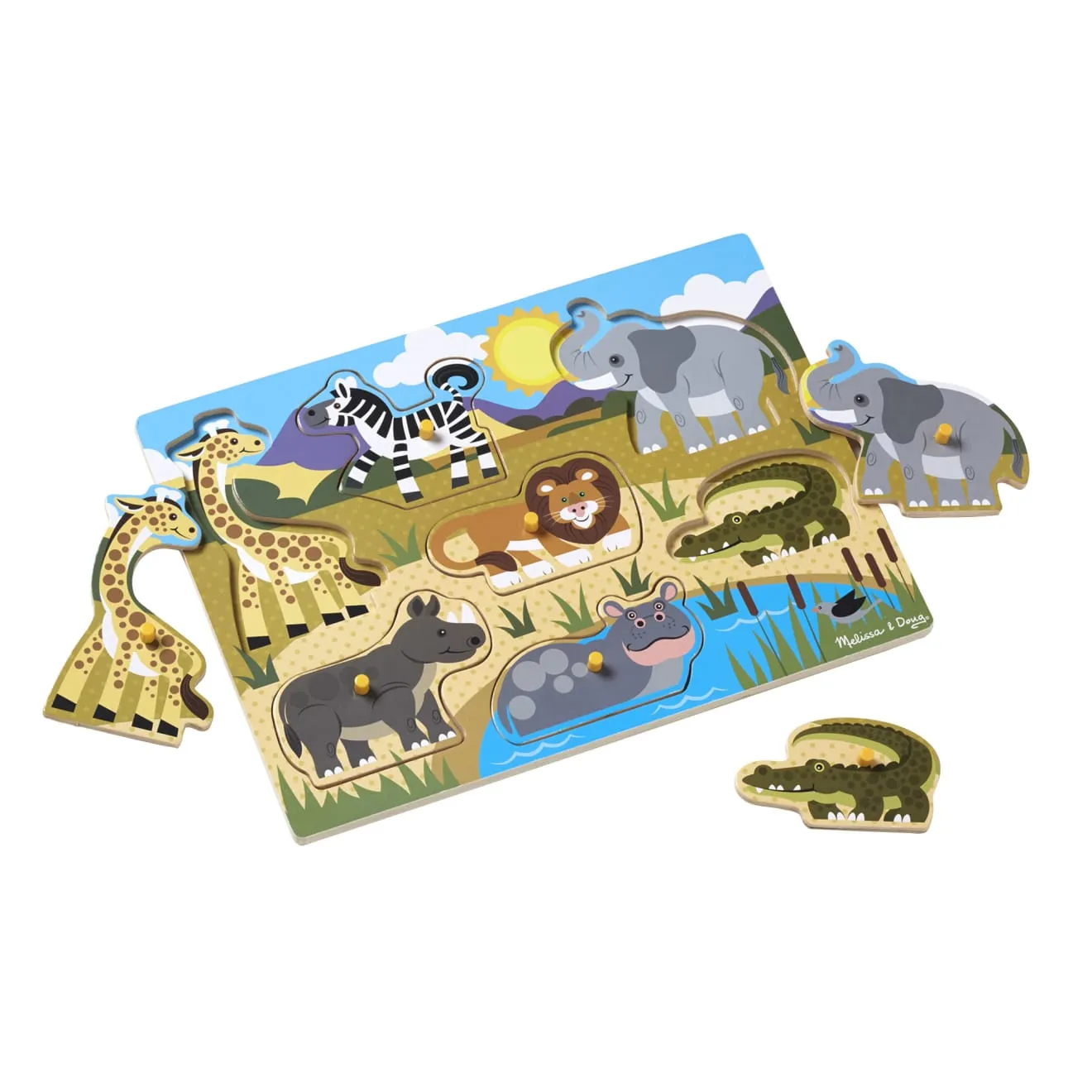 Safari Peg Puzzle - 7 Pieces