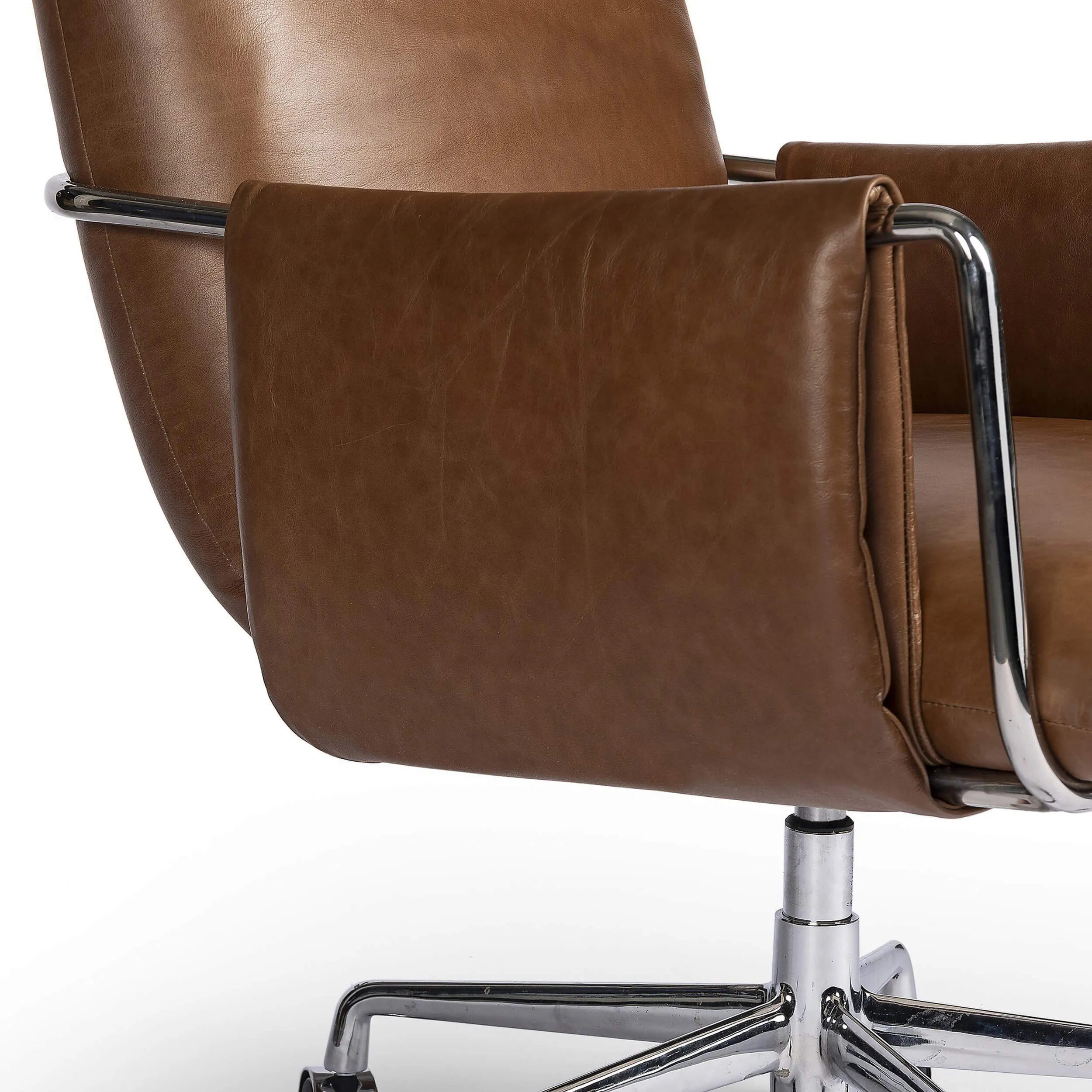 Sherman Leather Desk Chair, Sonoma Chestnut