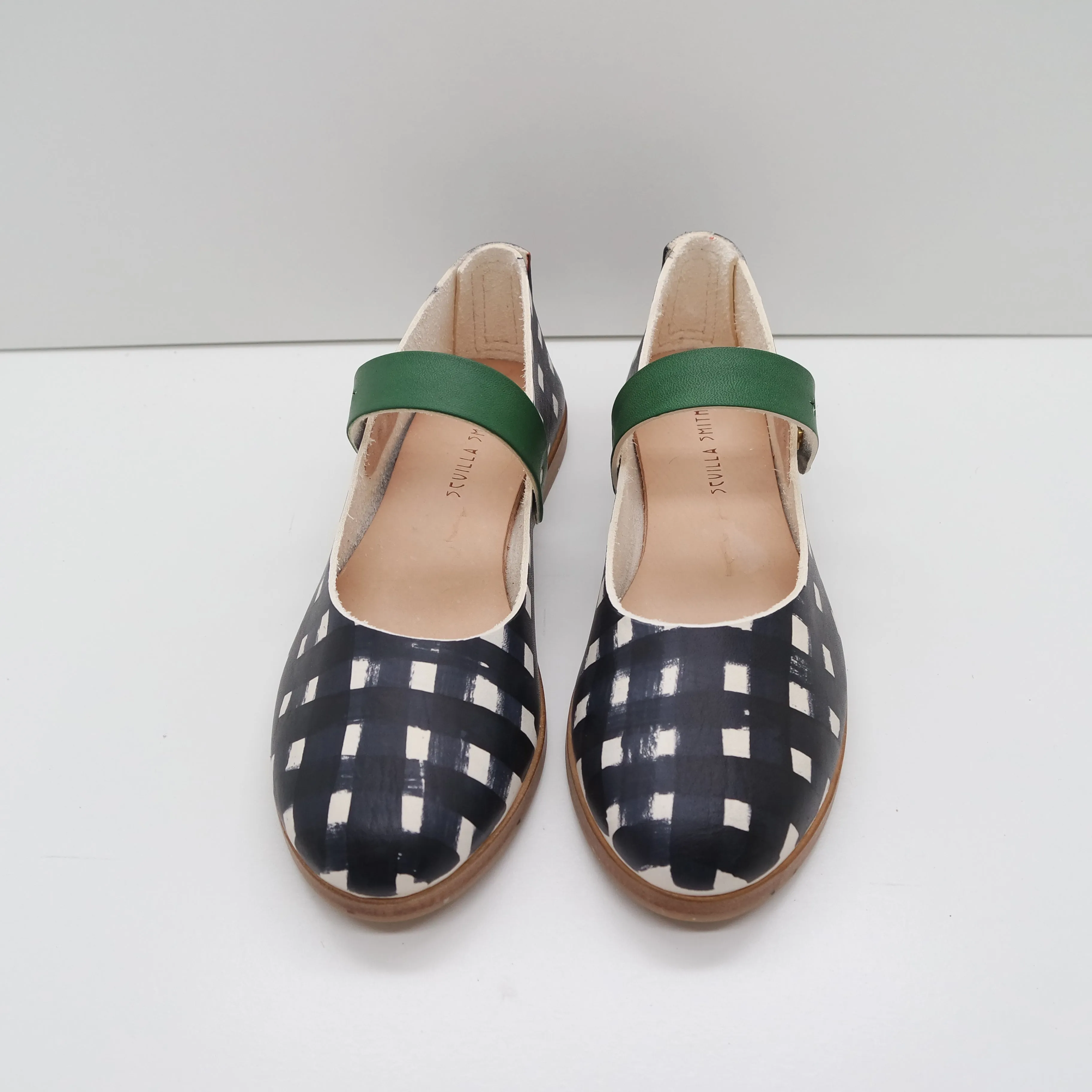 THE DEE DEE. GINGHAM NORI WITH BUKO STRAP