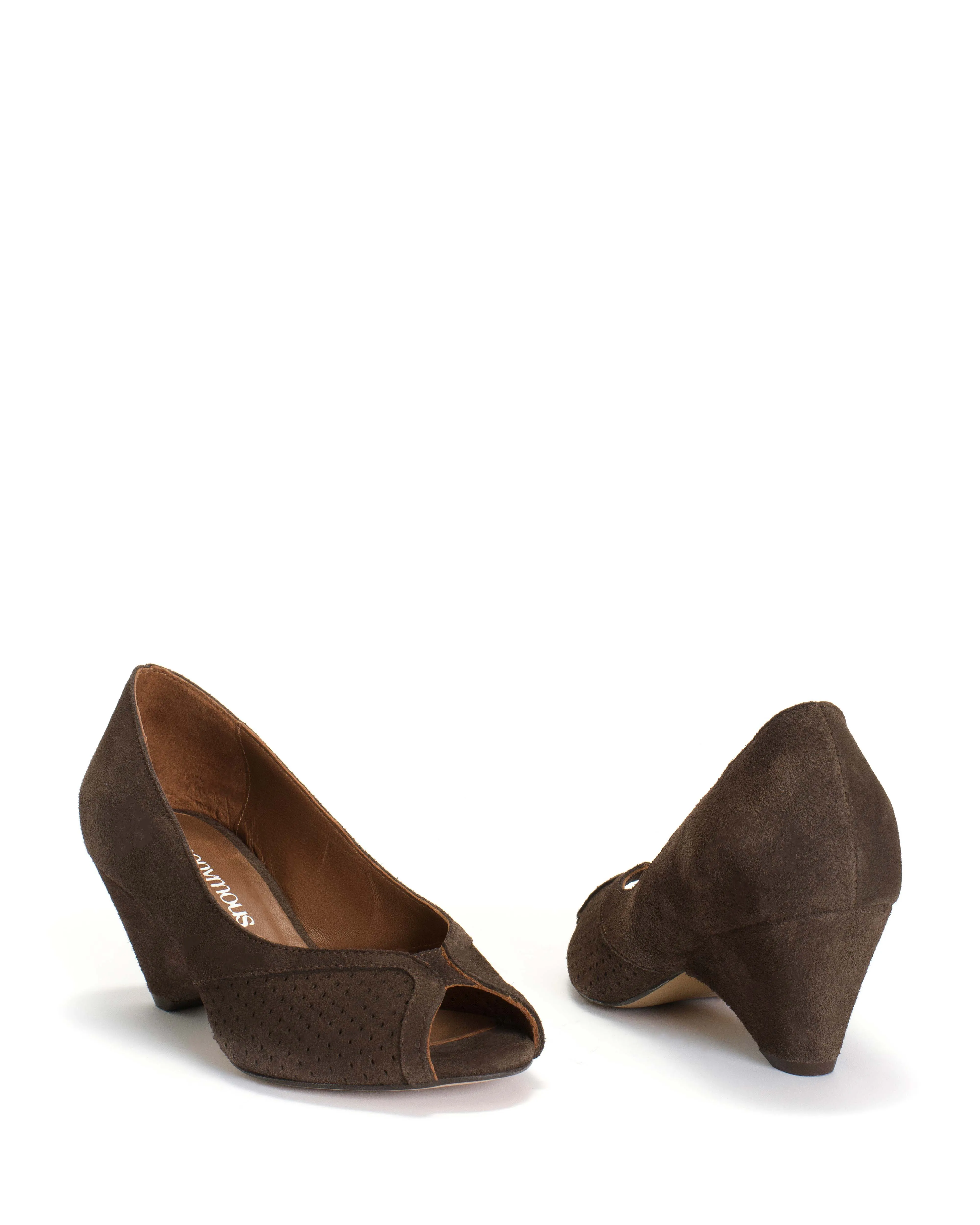 Tiffany Triangle Calf Suede Coffee Brown