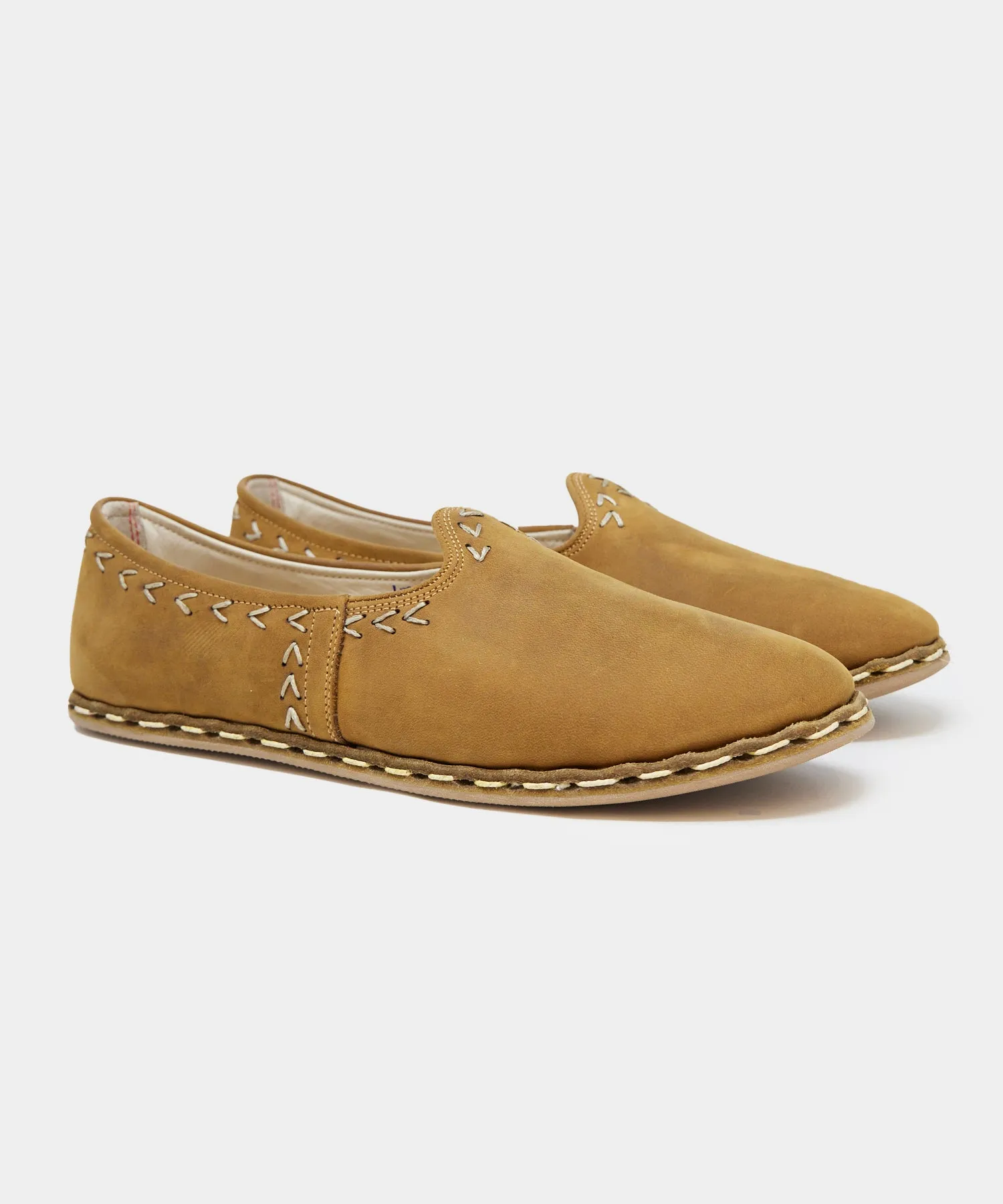 Todd Snyder X Sabah Leather Slip-On in Light Khaki