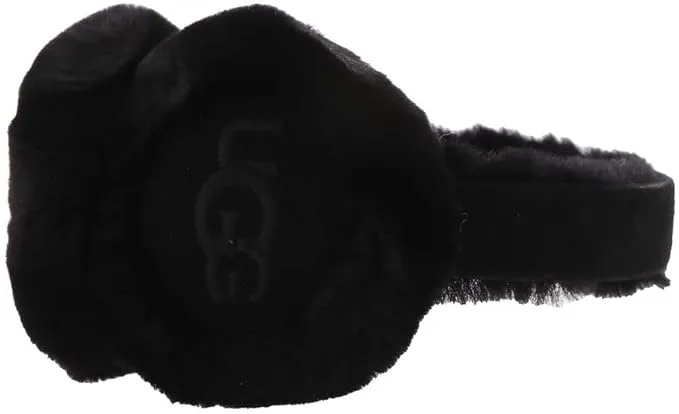 UGG® Embroidered Sheepskin Earmuffs - Black