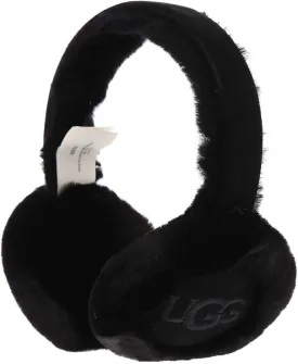 UGG® Embroidered Sheepskin Earmuffs - Black