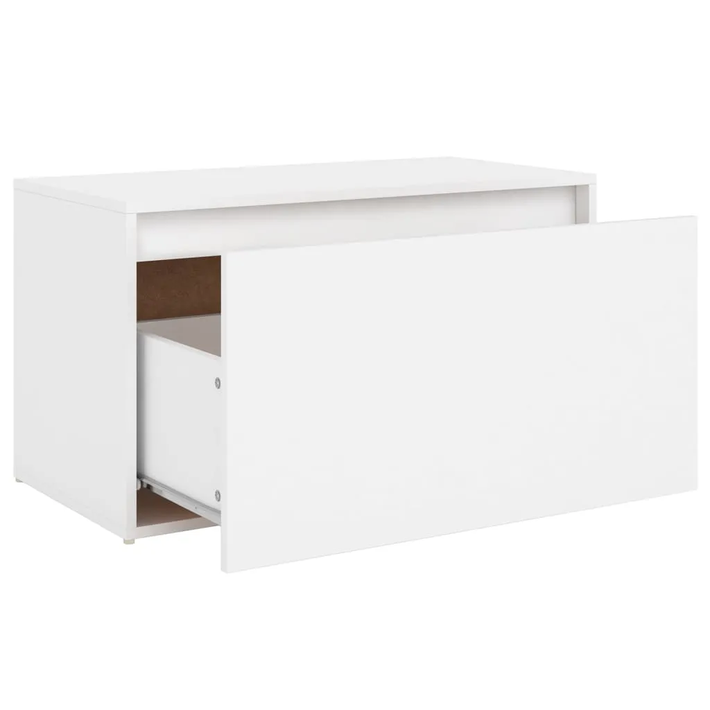 vidaXL Hall Bench 80x40x45 cm White Engineered Wood