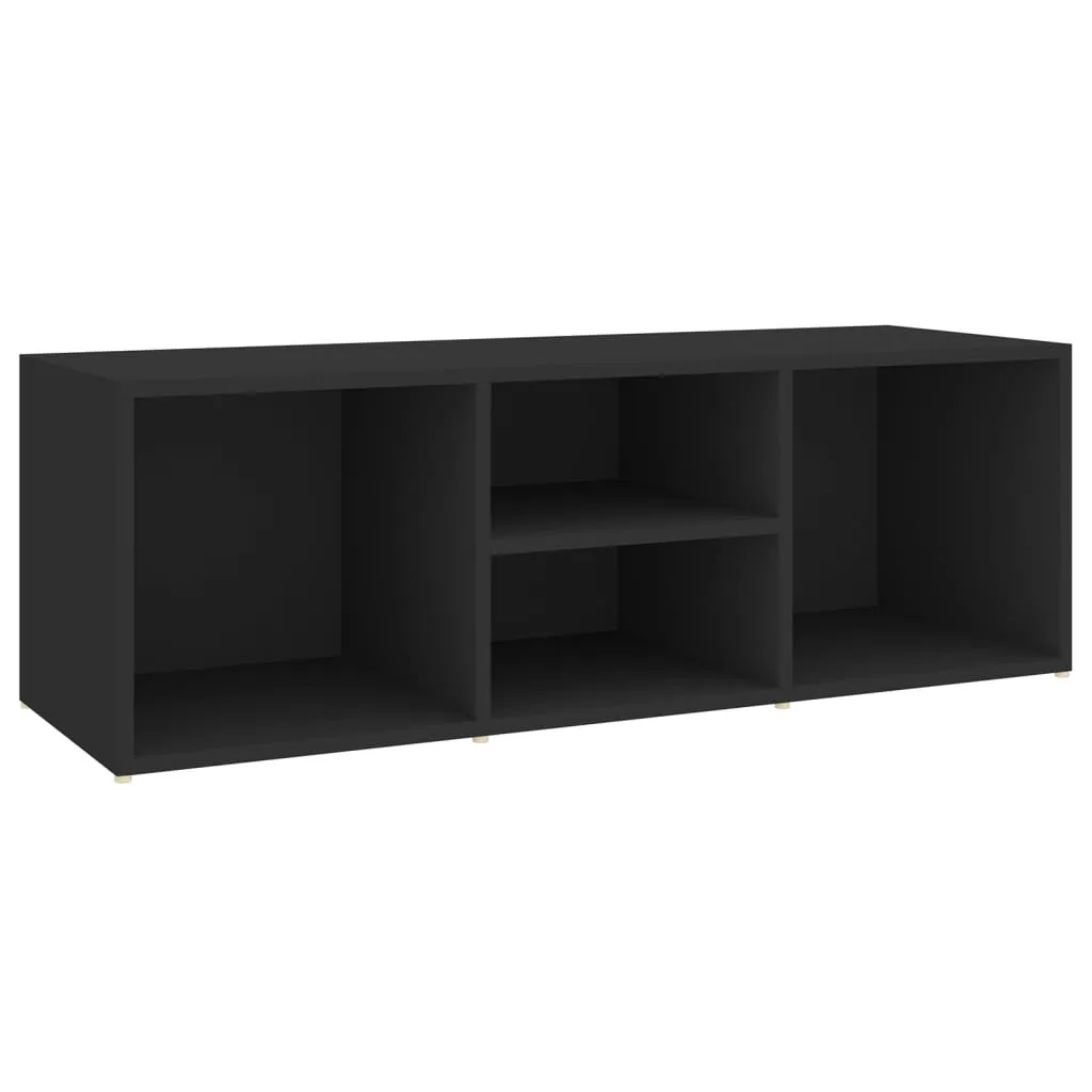 vidaXL Shoe Storage Bench Black 105x35x35 cm Engineered Wood