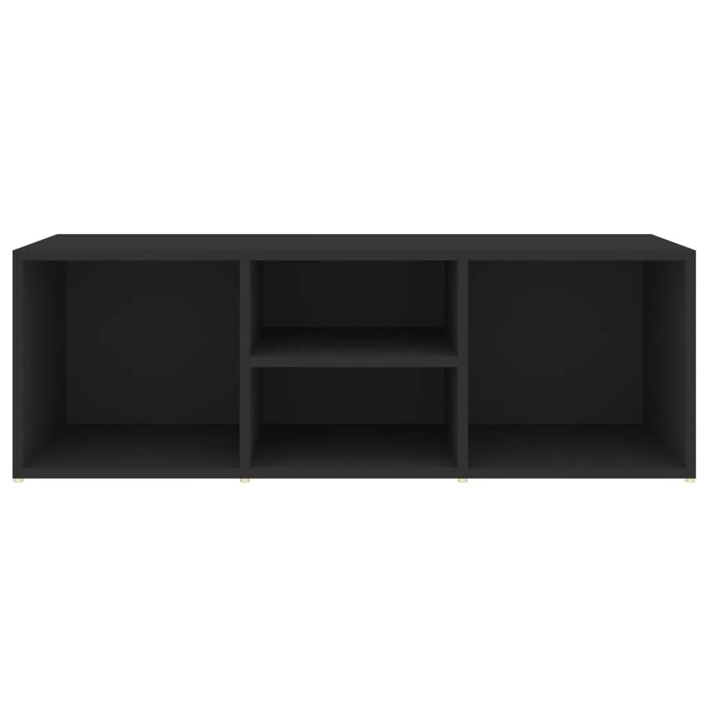 vidaXL Shoe Storage Bench Black 105x35x35 cm Engineered Wood