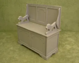 Vintage Painted Monks Bench