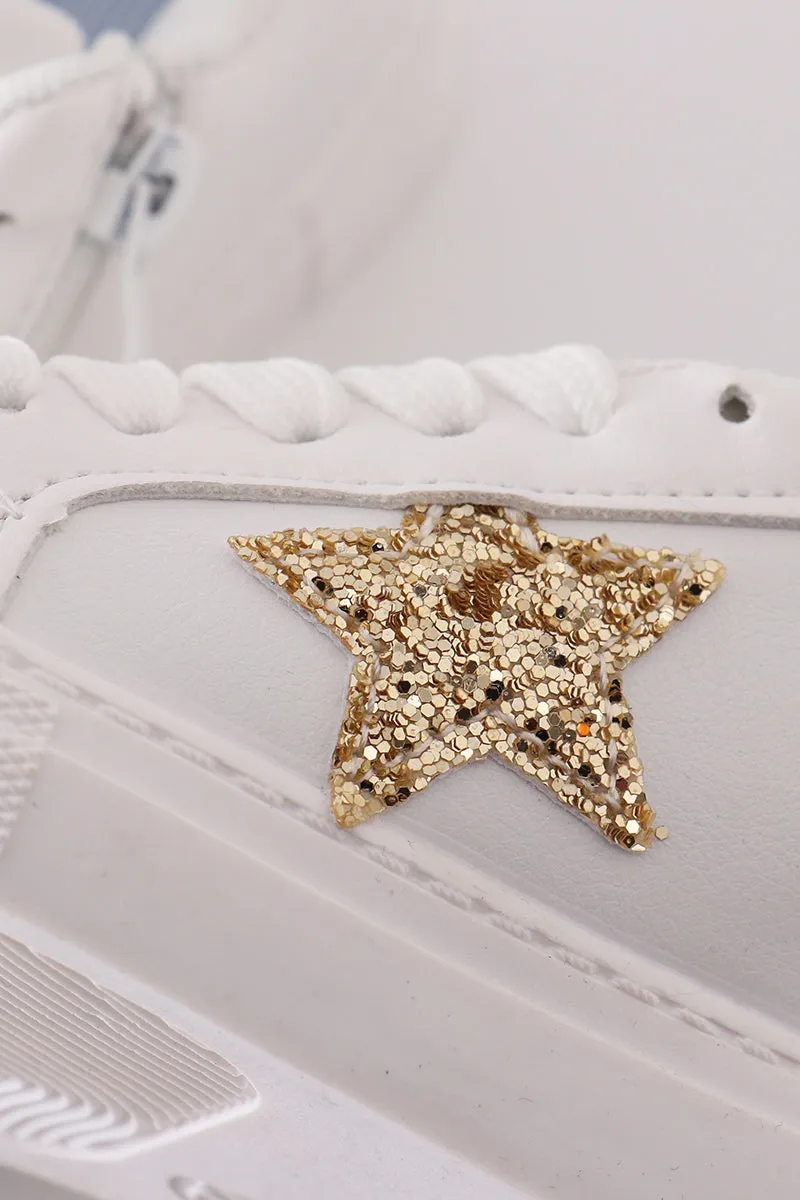 White star glitter sneaker (toddler to big kids)