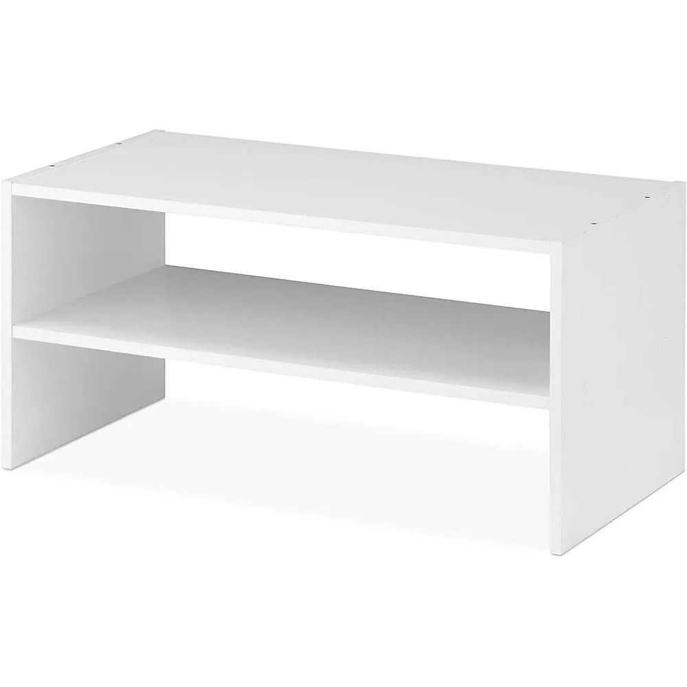 Whitmor Stackable 2 Shelf Storage Organizer 31-Inch White