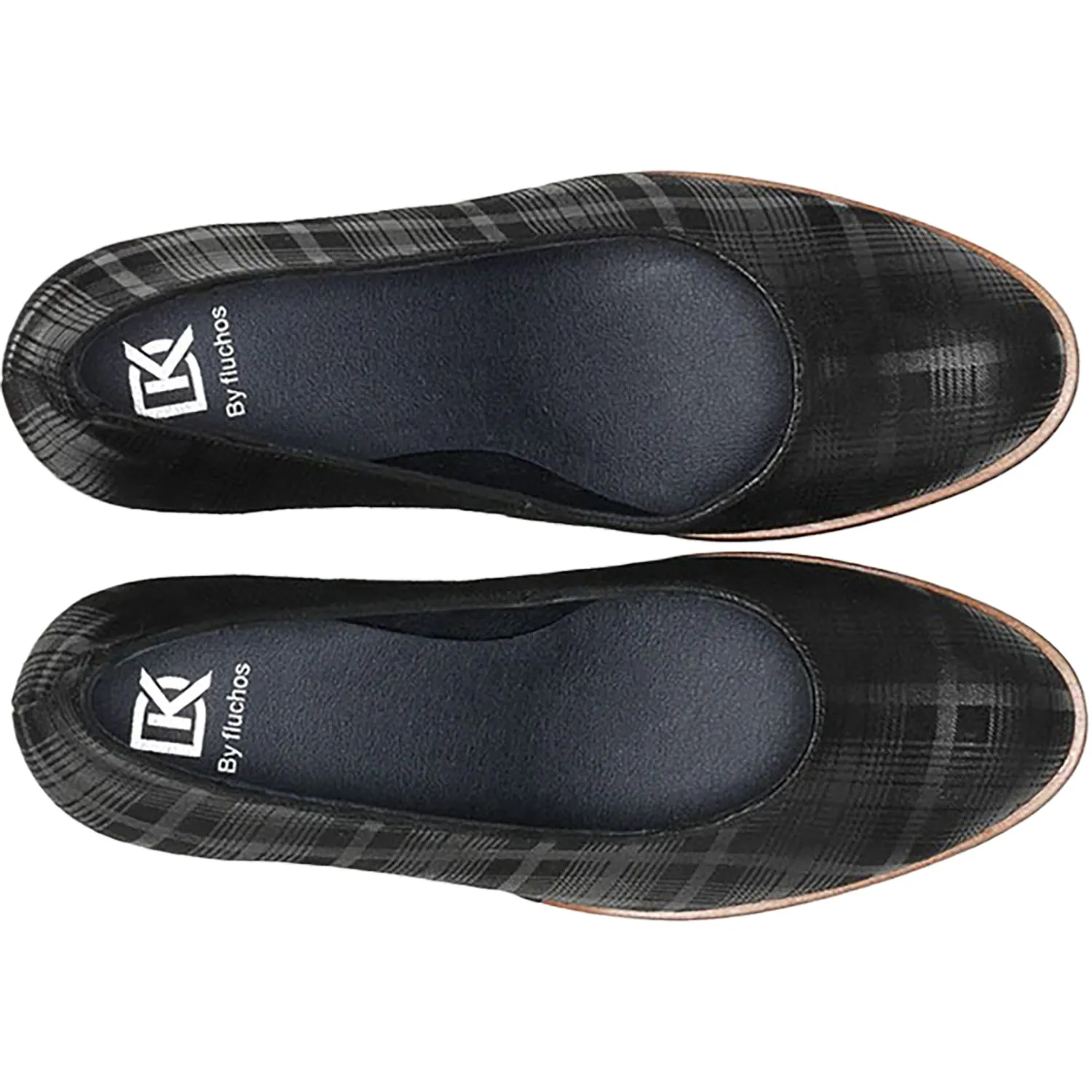 Women's Dorking Opium D7976 Black Plaid Leather