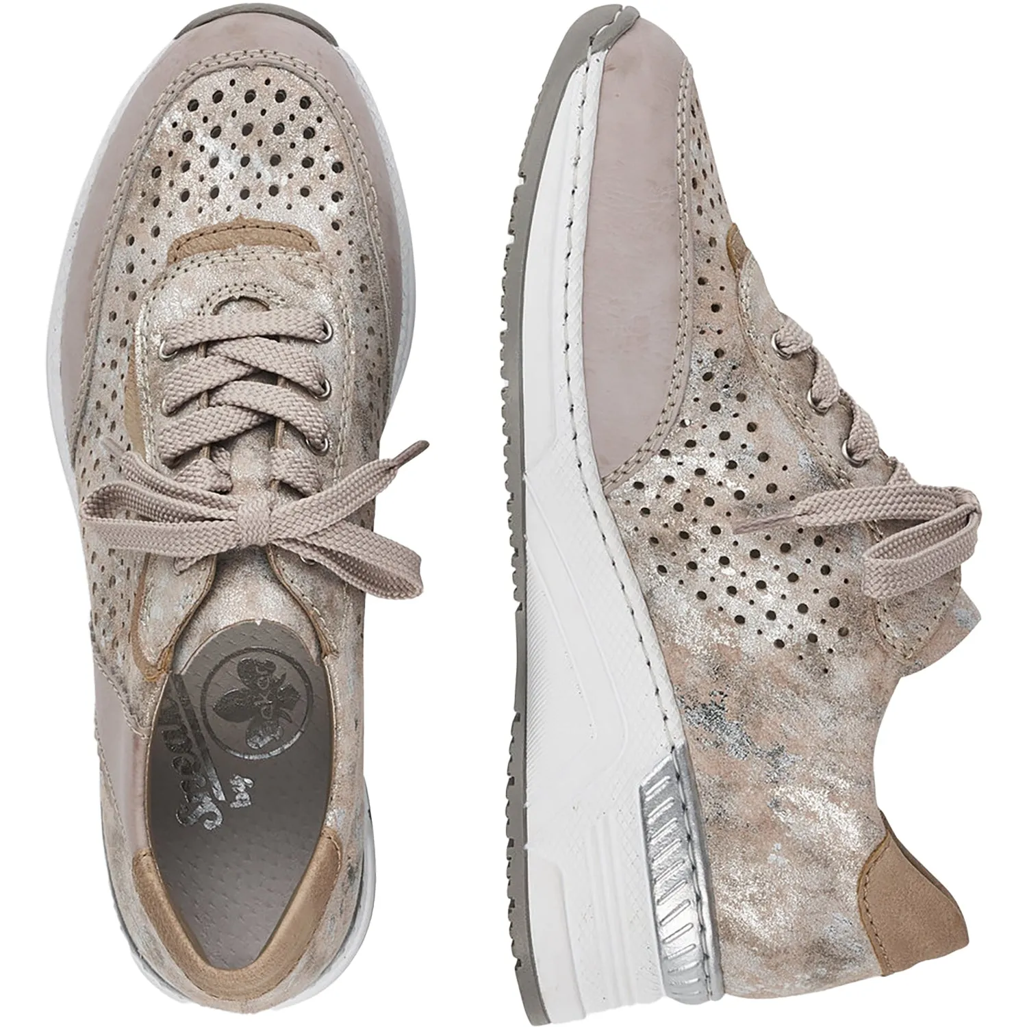 Women's Rieker N4341-60 Kitty 41 Ice/Rose Metallic/Muschel